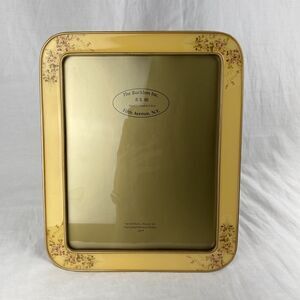 Vintage Bucklers Enamel Picture Frame Swivel Back #80 Floral Corners Made in USA